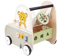 Engelhart - 640055 - Trotteur en Bois Multi-activités - Jouet Voiture à Pousser pour Bébé - Motricité et Éveil - Dès 12 Mois - 45 x 34 x 45,5 cm - Jeux d'eveil en Bois