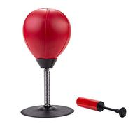 Engelhart - 704015 - Punching Ball de Bureau - Sac de Frappe Anti-Stress - Simili Cuir - Taille 17 cm x 34 cm - Mini Punching-Ball - Ballon d' Entraînement - Anti Stress - Livré avec Pompe