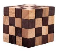 Engelhart - Anaconda casse-tête en bois niveau expert pour adultes - 1 pièce - solution dans le jeu - 8 cm de coté G