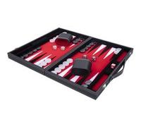 Backgammon Luxe 15 Pouces 38 X 47 Cm - Simili Cuir, Feutrine, Pions Nacres