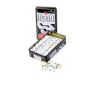 Engelhart - Grand Jeu de Dominos aux Gros Points colorés dans Une Boite en métal (Double 9; 55 Dominos)