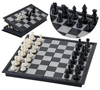 Engelhart - Jeu d'échecs magnétique 24 cm - échiquier de Voyage de Luxe numéroté - Jeu de société stratégie Pliable Portable pour Enfant à partir de 6 Ans et Adulte débutant et Professionnel