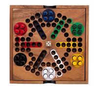 Engelhart – Jeu de Ludo en bois d'acacia – 2 à 6 joueurs – Dès 4 ans