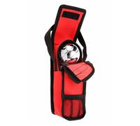 ENGELHART - Sacoche de Triplette Rouge pour 3 Boules de Pétanque Standard - Housse de Transport avec Zip et Scratch