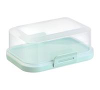 ENGELLAND 1 beurrier empilable avec couvercle et fermeture à clic, menthe/transparent, boîte en plastique, cloche à beurre, sans BPA, multi-usage, robuste