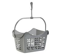 Engelland - 1 panier à pinces à linge avec crochet et poignée de transport - Panier à pinces à suspendre à une corde à linge et à l'étendoir - Panier suspendu en plastique PP - 24 x 14,5 x 13 cm