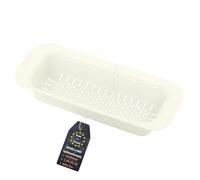 Engelland - 1 passoire extensible pour évier, beige, panier à pâtes flexible en plastique sans BPA, peu encombrant et extensible, robuste, passoire pour lavabo