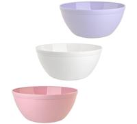 Engelland Lot de 3 bols à céréales, à dessert, à soupe, à riz, multicolores, en plastique sans BPA, grand format 900 ml