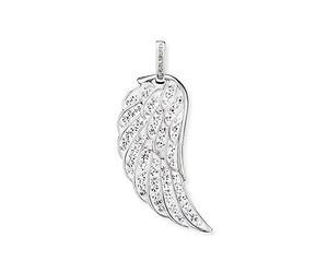 Engelsrufer aile pendentif pour femme en argent 925-Sterling de cristaux blancs 42 mm