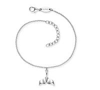 Engelsrufer Aloha Bracelet pour femme en argent sterling avec pendentif en forme de dauphin - Fermoir mousqueton - Réglable en deux longueurs - Sans nickel, 17, Argent sterling, Pas de gemme