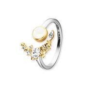 Engelsrufer Bague ouverte pour femme en argent sterling - Sertie de 7 pierres de zircone - Taille réglable - Sans nickel, 17.2 mm, Argent sterling, Zircon cubique