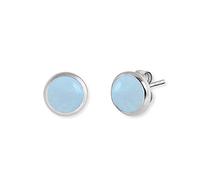 Engelsrufer, Boucle d'oreille Argent Sterling Agate Femme, Argenté, Durchmesser 10 mm - ERE-BA-St