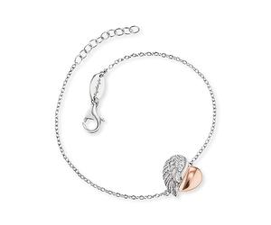 Engelsrufer Bracelet coeur aile argent bicolore avec zircone