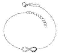 Engelsrufer Bracelet Infinity pour femme en argent sterling avec zircone - Fermoir mousqueton - Longueur réglable - Sans nickel - Taille : 17 + 3 cm, 17+3cm, Argent sterling, Pas de gemme