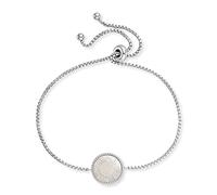 Engelsrufer Bracelet pour femme en argent sterling avec boussole en nacre - Fermeture à tirette - Réglable individuellement - Sans nickel, 24, Argent sterling, Pas de gemme