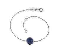 Engelsrufer Bracelet pour femme en argent sterling et pierre de force - Fermoir mousqueton - Réglable en deux longueurs - Sans nickel, 1 Stein, Argent sterling, Lapis Lazouli