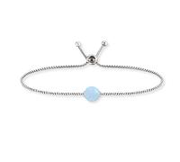 Engelsrufer Bracelet pour femme en argent sterling et pierre de force - Fermoir mousqueton - Réglable en deux longueurs - Sans nickel, 1 Stein, Argent sterling, Agate