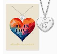 Engelsrufer Carte de vœux Love avec collier en acier inoxydable argenté - Cadeau pour femme - Carte émotionnelle avec bijoux - Montrez l'amour avec style