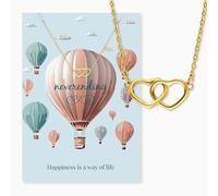 Engelsrufer Carte de vœux Neverending avec collier en acier inoxydable doré - Symbole de l'infini - Coffret cadeau personnel avec bijoux
