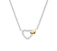 Engelsrufer Chaîne bicolore foi, amour et espoir pour femme en argent sterling 925 - Oxyde de zirconium - Fermoir mousqueton - Longueur : 40 + 4 cm, 44 cm, Argent sterling, Zircone cubique