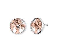 Engelsrufer arbre de vie argenter pour femme bicolore Rhodium et Or Rose plaqué argent 925 Sterling taille 12 mm (0,47")