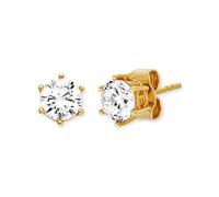 Engelsrufer Keep it so simple Boucles d'oreilles pour femme en argent sterling avec zircons, sans nickel, 6mm, Argent sterling, Zircon cubique