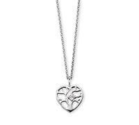 Engelsrufer Collier en forme de cœur pour fille en argent sterling et pendentif avec pierre de zircone - Fermoir mousqueton - Longueur réglable - Sans nickel, 42 cm, Argent sterling, Zircone cubique