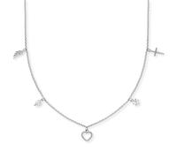 Engelsrufer Collier foi, amour et espoir pour femme en argent sterling 925 - Oxyde de zirconium - Perle - Fermoir mousqueton - Longueur : 42 + 4 + 4 cm, 50 cm, Argent sterling, Zircone cubique