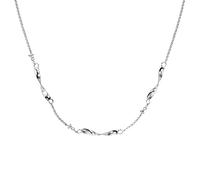 Engelsrufer Collier Twist pour femme en argent sterling - Serti de trois pierres de zircone - Fermoir mousqueton - Réglable en deux longueurs - Sans nickel