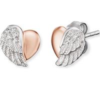 Engelsrufer ERE-LILHEARTWING-BI Clou d'oreille aile de cœur argent-rose zirconium