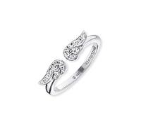 Engelsrufer ERR-LILWING-ZI Bague pour femme en argent sterling 925 avec ailes d'ange et zircone Taille réglable, taille unique, Argent sterling, Zircone cubique