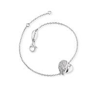 Engelsrufer Heartwing Bracelet pour femmes Zirconia blanc argent Sterling 925 longueur 16 cm (6,30") + 2 cm (0,79)