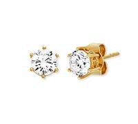 Engelsrufer Keep it so simple Boucles d'oreilles pour femme en argent sterling avec zircons, sans nickel, 6mm, Argent sterling, Zircon cubique