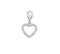 Engelsrufer Pendentif pour femme en forme de cœur en argent sterling - Fermoir mousqueton - Oxyde de zirconium - Sans nickel, taille unique, Argent sterling, Zircone cubique