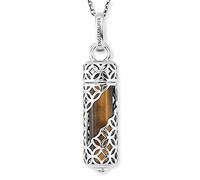 Engelsrufer Women's Sterling Silver Necklace with Interchangeable Power Stone Pendant - Lobster Clasp - Adjustable in Two Lengths - Nickel-Free