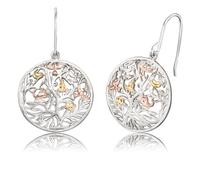 Engesrufer ERE-TREE-TRICO Pendentif d'oreille arbre de vie argent