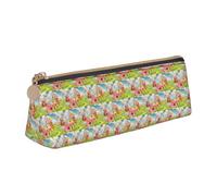 ENGhjes Candy Land Trousse à crayons en cuir avec fermeture éclair pour garçons et filles Cadeau de rentrée scolaire, blanc, Taille unique, Trousse de maquillage