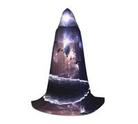 ENGhjes Cape à capuche Earth And Moon pour adolescent, Halloween, sorcière, vampire, magicien, bal masqué