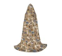 ENGhjes Cape à capuche pour adolescent - Motif os de patte - Pour Halloween, sorcière, vampire, magicien, bal masqué