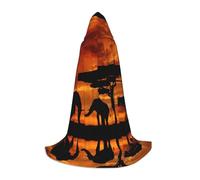 ENGhjes Cape à capuche pour adolescente - Éléphant - Pour Halloween, sorcière, vampire, magicien, bal masqué