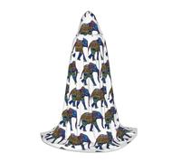 ENGhjes Cape à capuche pour adolescente - Éléphant - Pour Halloween, sorcière, vampire, magicien, bal masqué