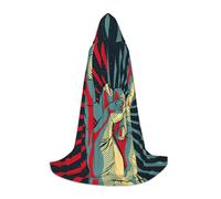 ENGhjes Cape à capuche Rock and Roll pour adolescent, Halloween, sorcière, vampire, magicien, bal masqué