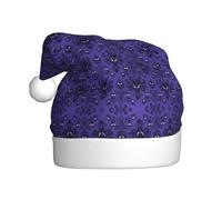 ENGhjes Chapeau de Père Noël avec imprimé manoir enchanté pour adultes, femmes, hommes, hiver, Noël, fête, etc