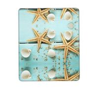 ENGhjes Grand tapis de souris de jeu avec bords cousus et base en caoutchouc naturel antidérapant et durable Motif coquillage Bleu