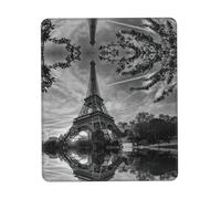 ENGhjes Grand tapis de souris de jeu motif Tour Eiffel avec bords cousus, base en caoutchouc naturel antidérapant durable