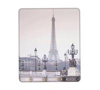 ENGhjes Grand tapis de souris de jeu Tour Eiffel avec bords cousus, base en caoutchouc naturel antidérapant durable