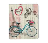 ENGhjes Grand tapis de souris de jeu tour Eiffel avec bords cousus, base en caoutchouc naturel antidérapant durable