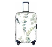 ENGhjes Grande housse de bagage blanche avec fermeture éclair dissimulée - Motif brindilles naturelles - Pour 45,7 à 81,3 cm, blanc, L