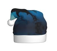 ENGhjes Hammerhead Sharks Impression Vacances Peluche Unique Élégant Adulte Femme Homme Chapeau de Père Noël Hiver Noël Chapeaux de fête de Noël Casquettes