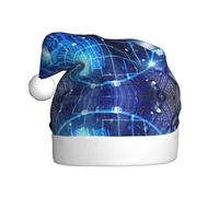 ENGhjes Intelligence artificielle, impression cerveau, vacances, peluche, unique, élégant, adulte, femme, homme, chapeau de Père Noël, chapeaux de Noël, chapeaux de fête de Noël